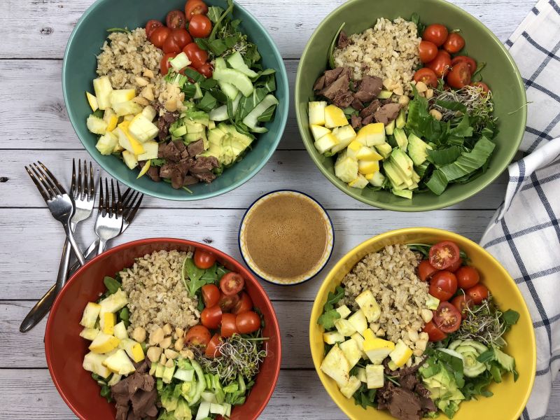 Chicken liver arugula salad