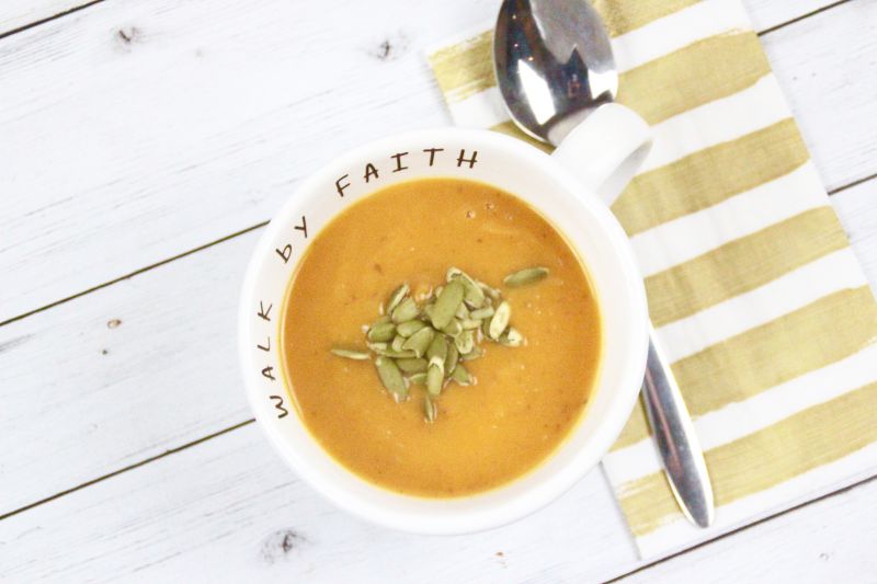 Butternut squash and sweet potato cream soup