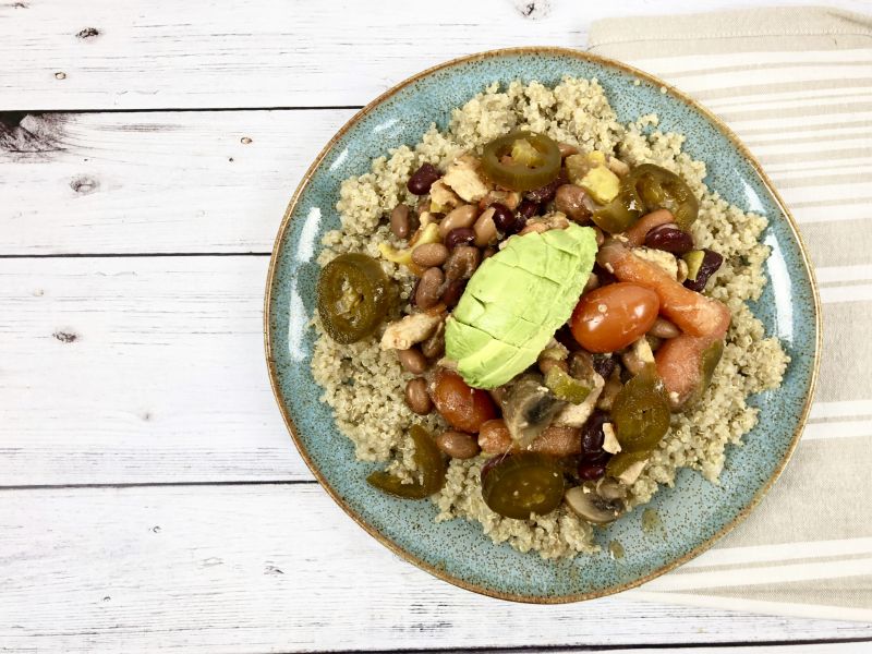 Boosted zucchini mushroom chicken breast