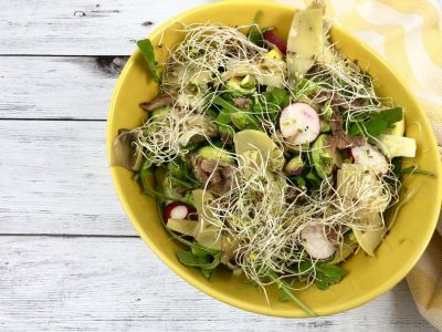 Anchovies radish salad