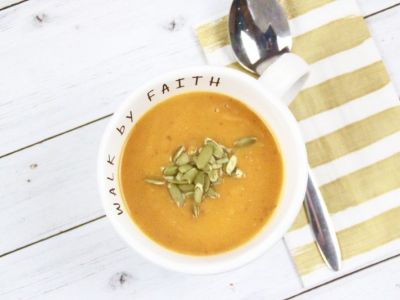 Butternut squash and sweet potato cream soup